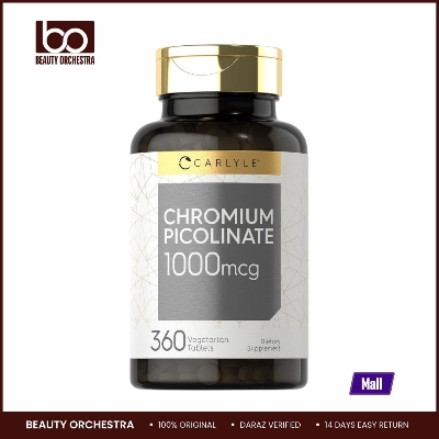 Picture of Carlyle Ultra Chromium Picolinate 1000mcg 360 Tablets Vegetarian Non-GMO Gluten Free