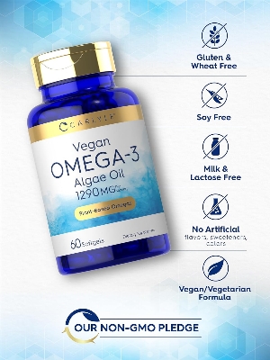 Picture of Carlyle Vegan Omega 3 Algae Oil 1290 mg 60 Softgels
