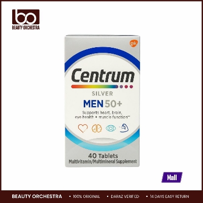 Picture of Centrum Silver Men 50+ Multivitamin Improve Heart, Eye, Brain health & Muscle function 40 Tablets