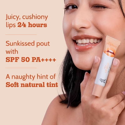 Picture of Chemist At Play Peach Tinted Lip Balm for Dry, Chapped & Pigmented Lips Gives 24 hours moisturization | SPF 50 PA++++ 10gms