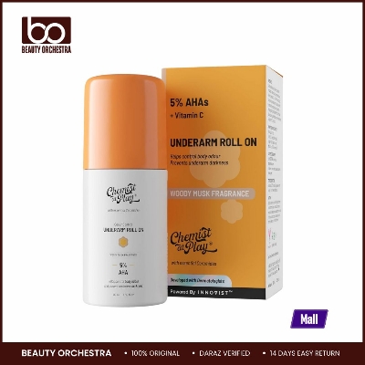 Picture of Chemist at Play UnderArm Roll-On with 5% AHA Lactic Acid & 1% Mandelic Woody Musk Fragrance 40ml