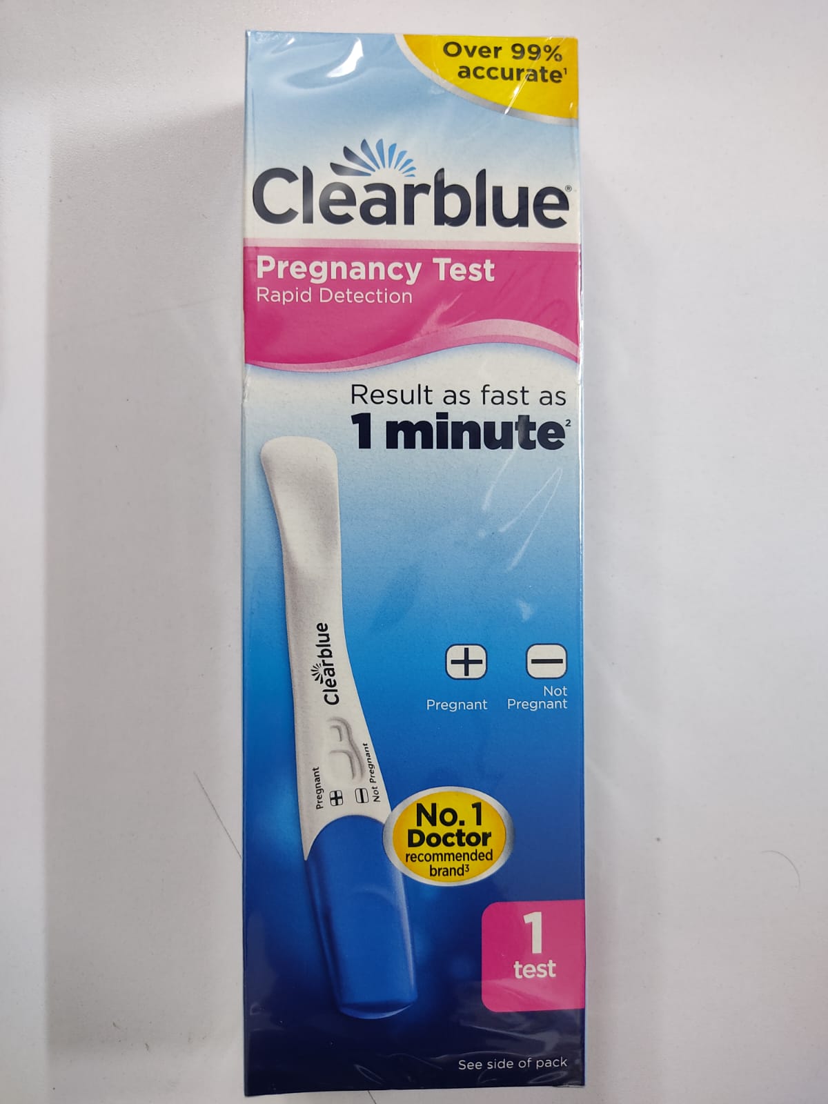 Picture of Clearblue Pregnancy test Result as fast as 1 minute