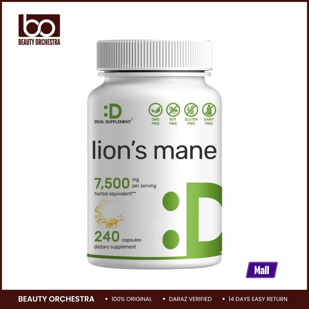 Picture of Deal Supplement Lions Mane Mushroom Supplement 7,500mg Per Serving 240 Capsules