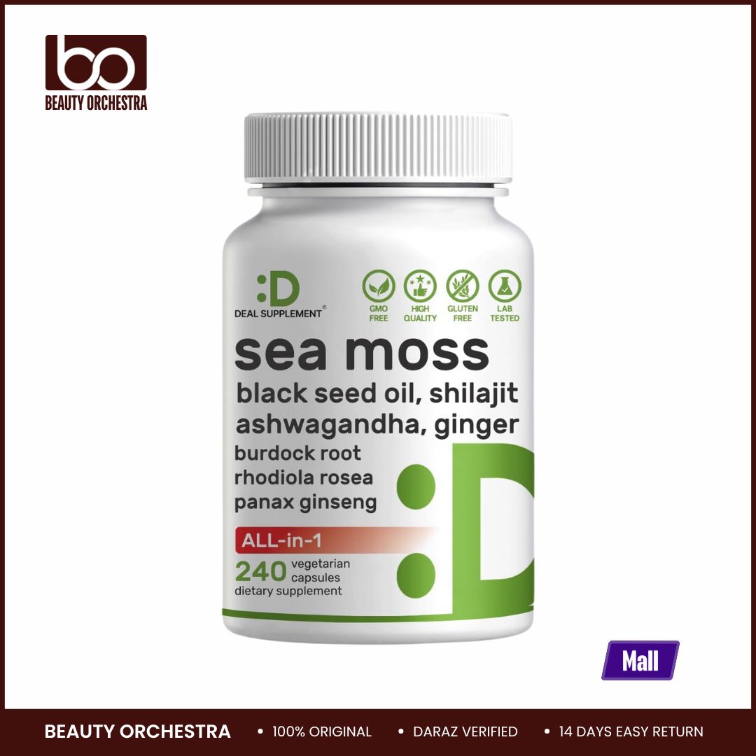 Picture of DEAL SUPPLEMENT Sea Moss 3000mg Black Seed Oil 2000mg Ashwagandha 600mg Ginger - 240 Veggie Capsules