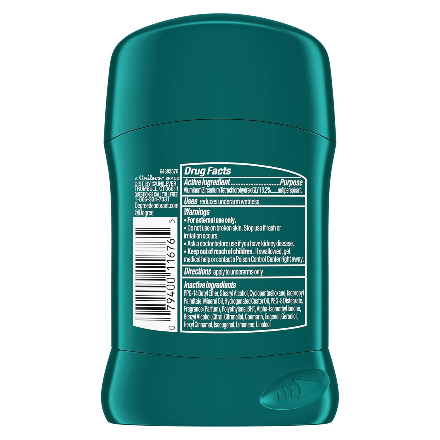 Picture of Degree Men Original Antiperspirant Deodorant Cool Rush 48-Hour Sweat & Odor Protection Antiperspirant for Men 2.7 oz - 48g