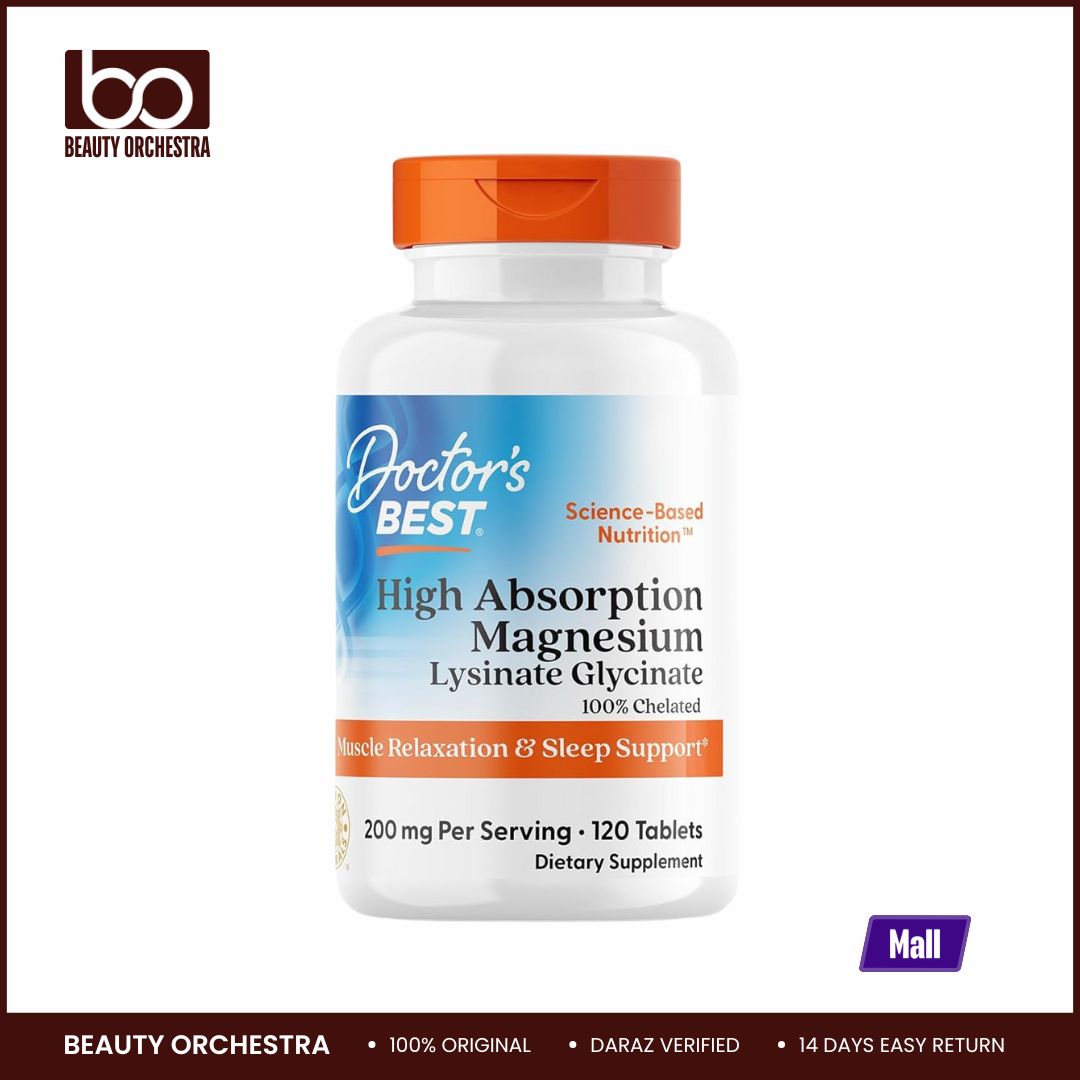 Picture of Doctor's Best High Absorption Magnesium Glycinate Lysinate - 120 Tablets