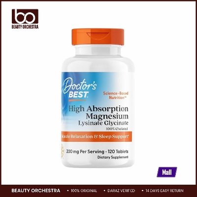 Picture of Doctor's Best High Absorption Magnesium Glycinate Lysinate - 120 Tablets