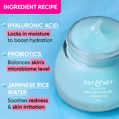 Picture of Dot & Key 72 HR Hydrating Gel Moisturizer + Probiotics – 25ml