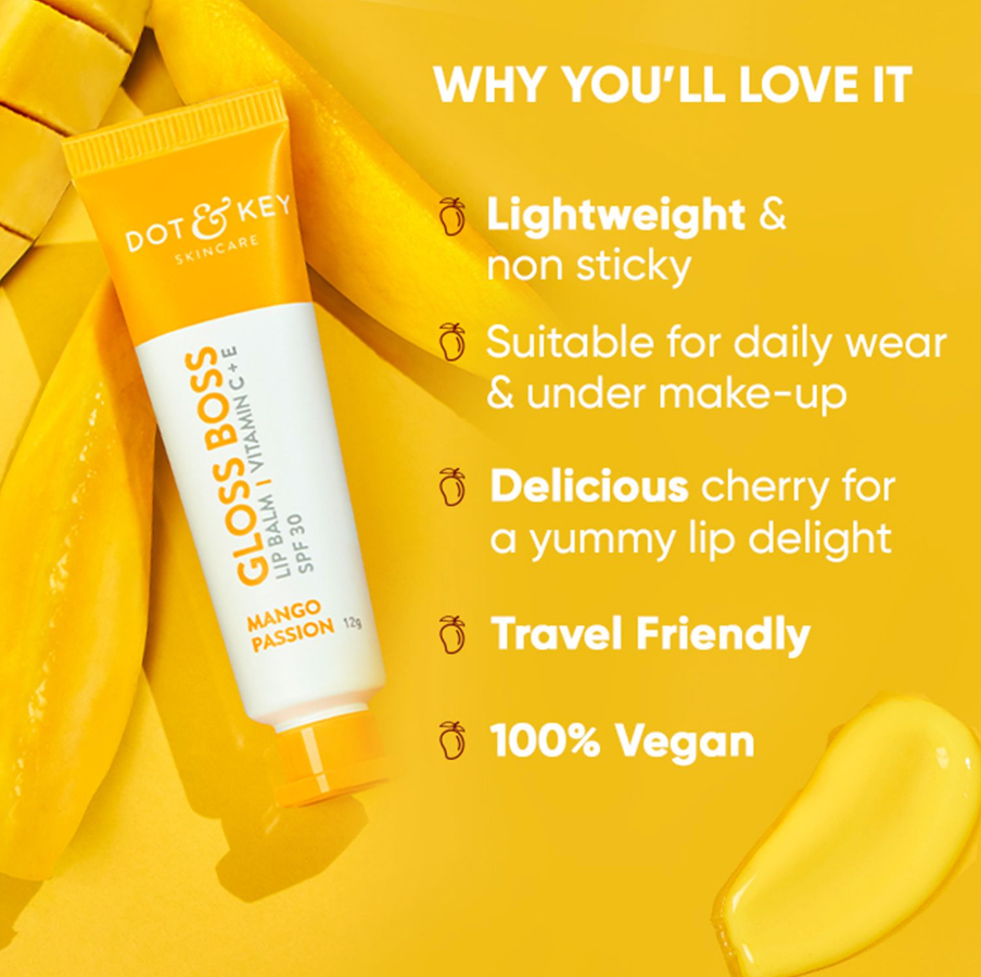 Picture of Dot & Key Mango Passion Lip Balm SPF30 with Vitamin C & E - 12g