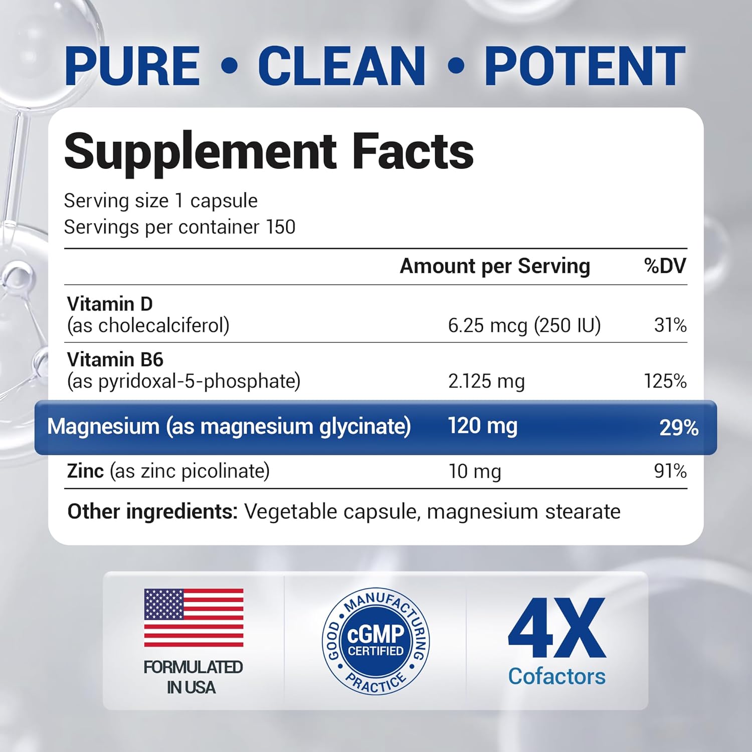 Picture of Dr. Berg Magnesium Glycinate 150 Capsules