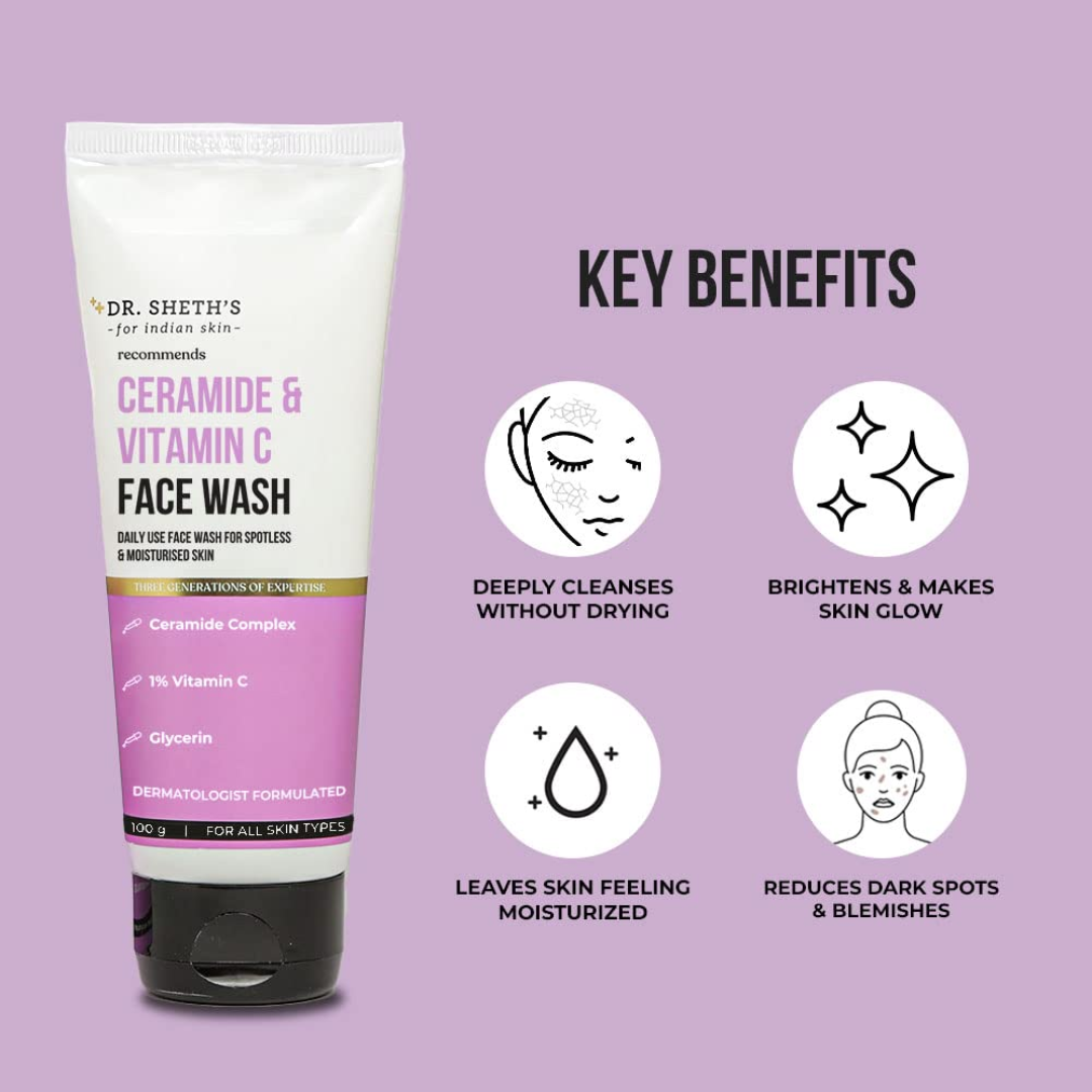 Picture of Dr. Sheth's Ceramide & Vitamin C Face Wash - 100g