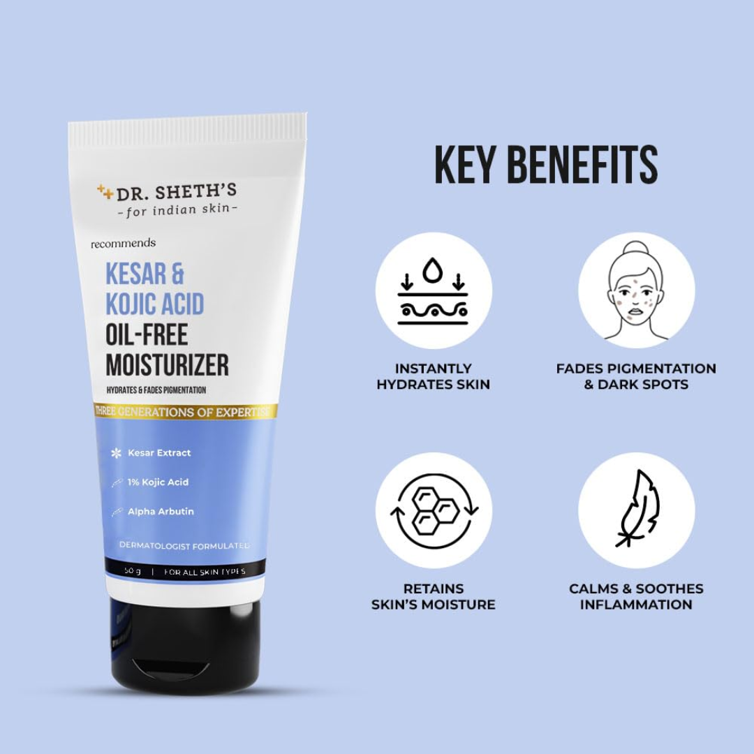 Picture of Dr. Sheth's Kesar & Kojic Acid Oil-Free Moisturizer - 50g