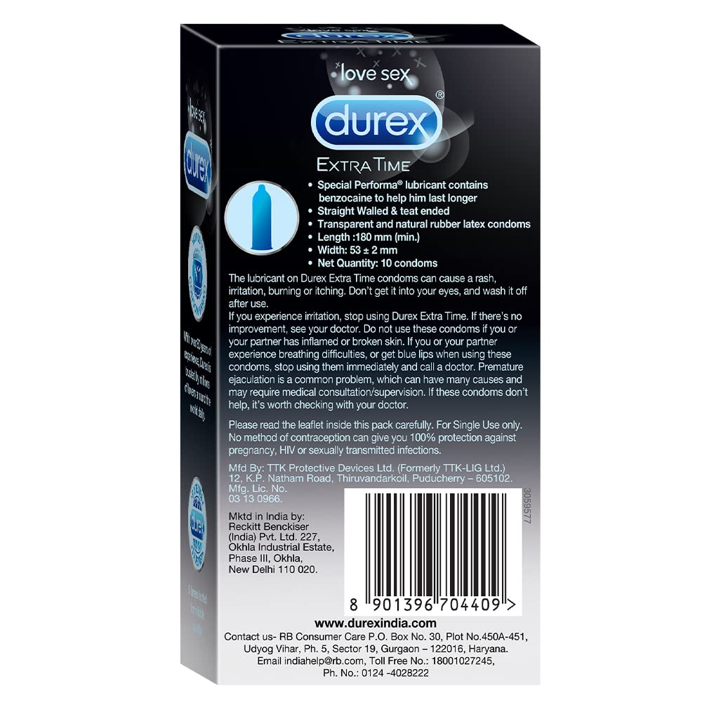 Picture of Durex Condoms Extra Time - 10 Count