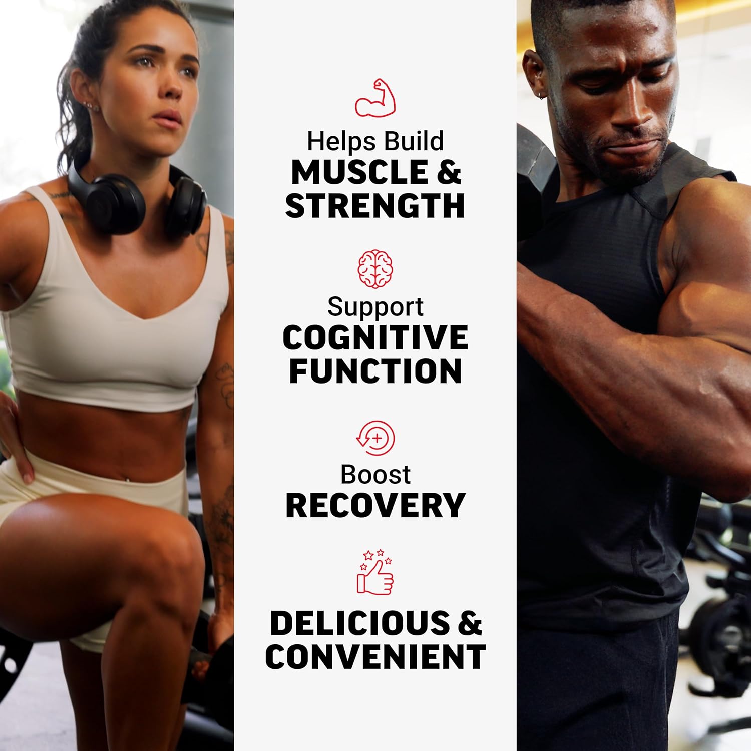 Picture of Force Factor Creatine Monohydrate Gummies, 5g Dose for Men & Women to Support Muscle, Strength, Recovery, Cognitive Health & Memory, Mixed Berry, 150 Gummies