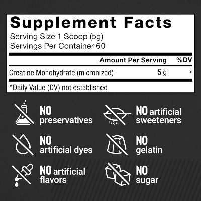 Picture of Force Factor Creatine Monohydrate Powder - 300gm, 60 Servings