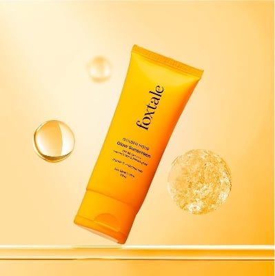 Picture of Foxtale Glow Sunscreen SPF 50 PA++++ Lightweight with Vitamin C and Niacinamide for Men & Women All Skin Types - 50 ml