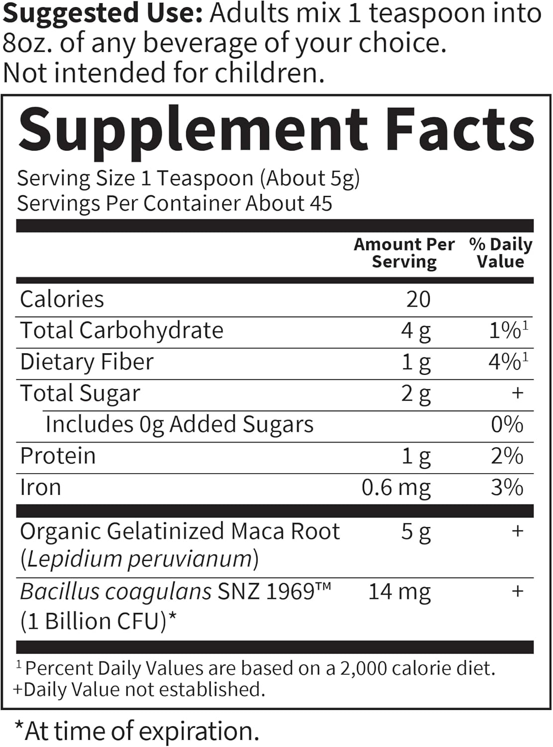 Picture of Garden of Life Maca Powder, Maca Root Energy Booster, Probiotics for easy digestion, Organics Gelatinized Peruvian Maca Root Energy Boost 7.93 oz 225 g (USA)