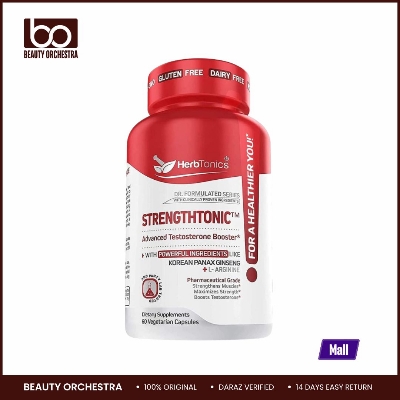 Picture of Herbtonics Strengthtonic Testosterone Booster for Men Male Enhancing Pills - 60 Capsules