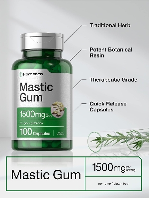 Picture of Horbaach Mastic Gum Capsules 1500mg 100 Count
