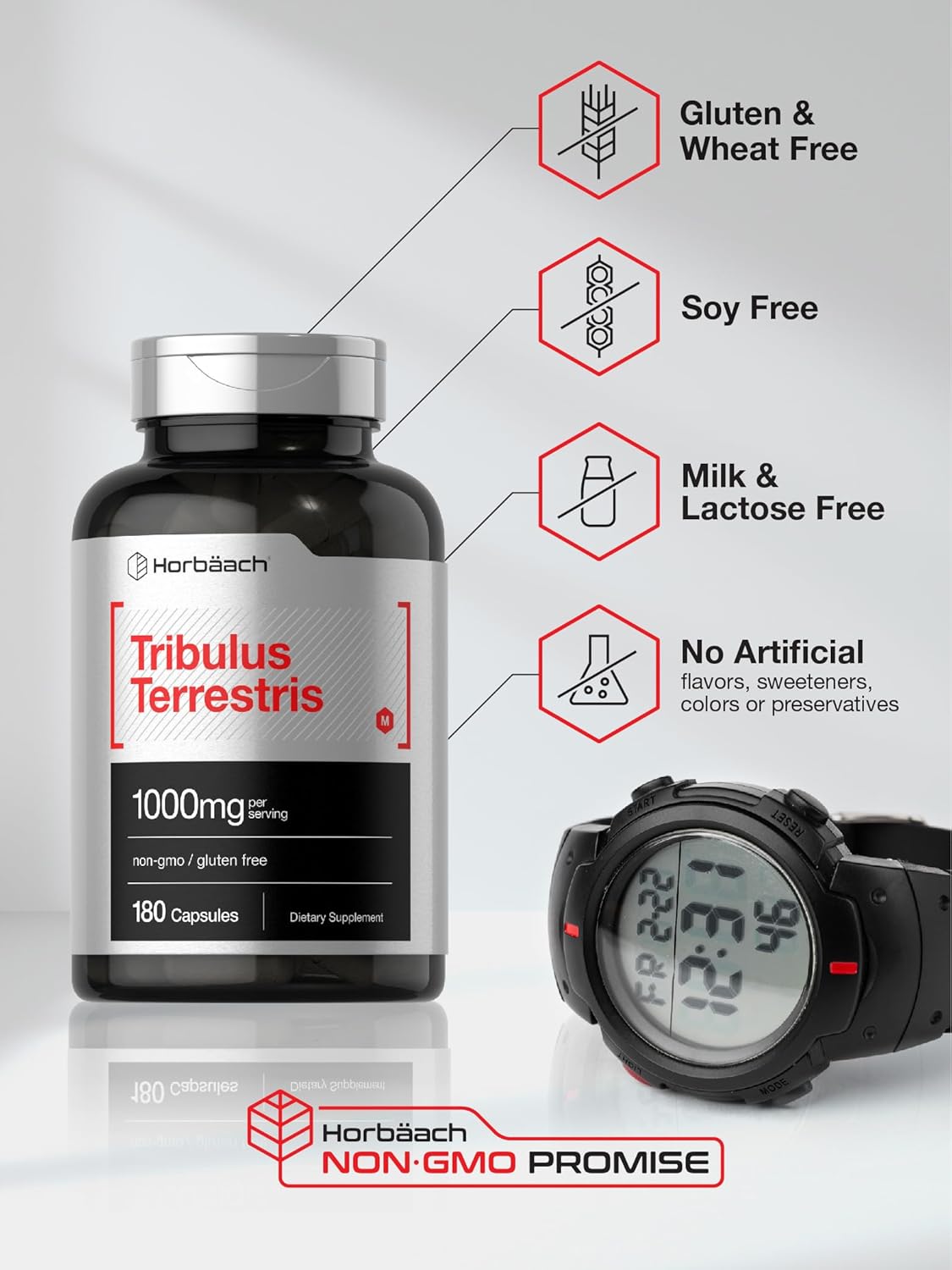 Picture of Horbaach Tribulus Terrestris for Men 1000mg 180 Capsules