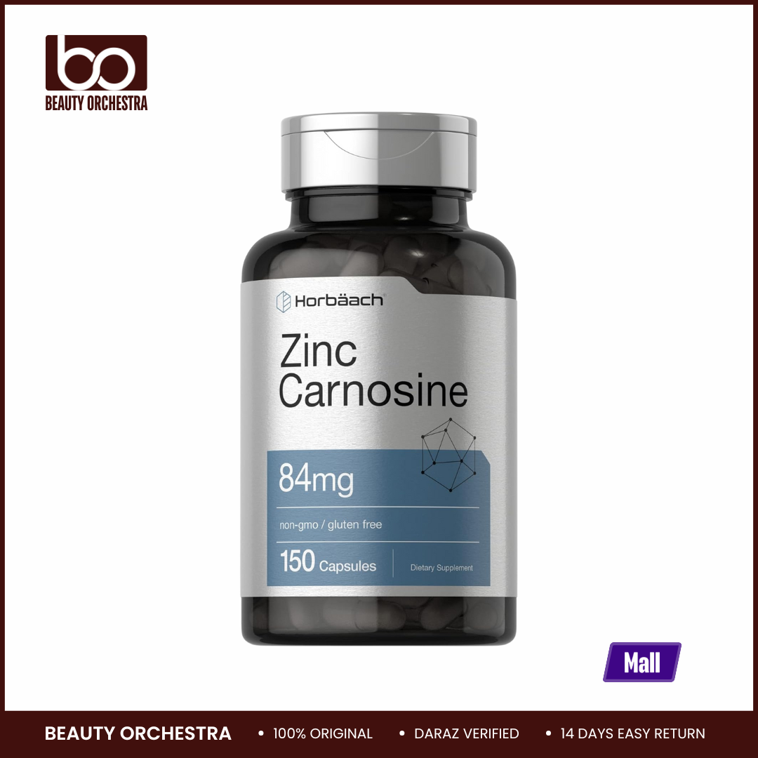 Picture of Horbaach Zinc Carnosine Supplement 84mg per Capsule 150 Capsules