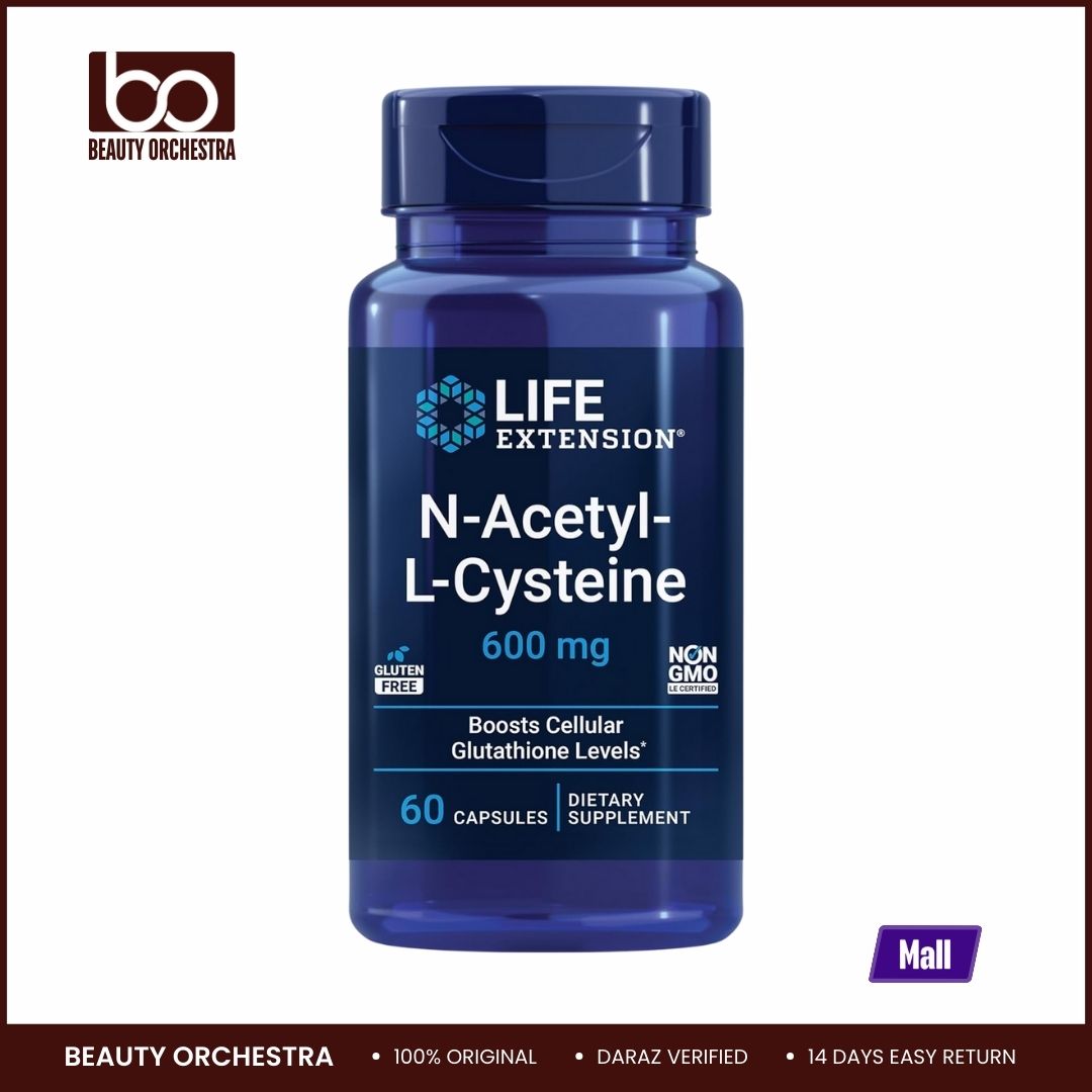 Picture of Life Extension N-Acetyl-L-Cysteine (NAC), Immune, Respiratory, Liver Health, NAC 600 mg, Potent antioxidant Support, Free-radicals, Easy to Absorb.