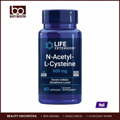 Picture of Life Extension N-Acetyl-L-Cysteine (NAC), Immune, Respiratory, Liver Health, NAC 600 mg, Potent antioxidant Support, Free-radicals, Easy to Absorb.
