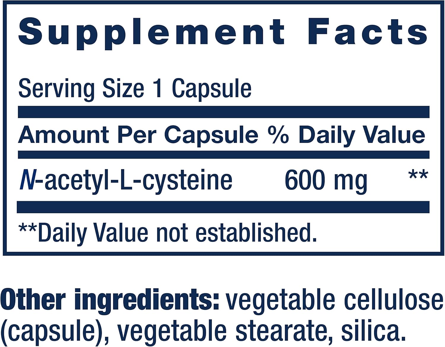 Picture of Life Extension N-Acetyl-L-Cysteine (NAC), Immune, Respiratory, Liver Health, NAC 600 mg, Potent antioxidant Support, Free-radicals, Easy to Absorb.