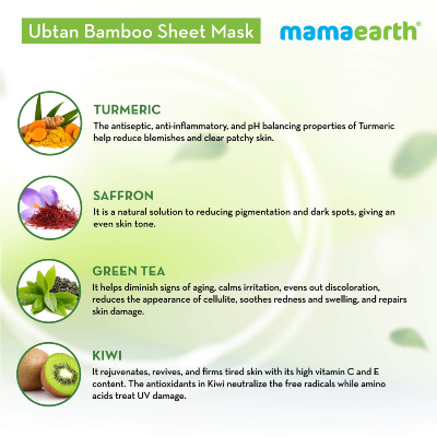 Picture of Mamaearth Ubtan Bamboo Sheet Mask - 25g