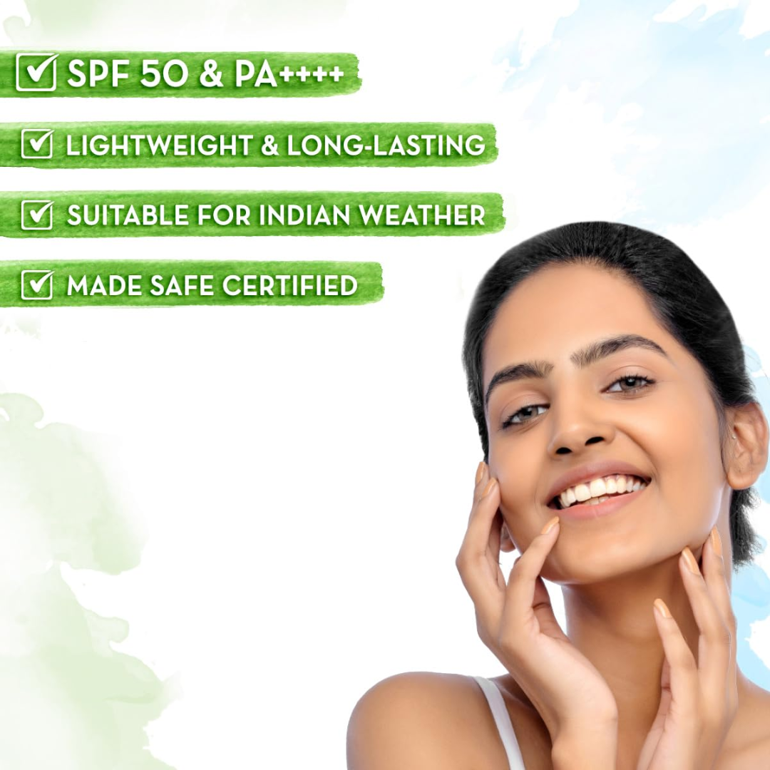 Picture of Mamaearth Ultra Light Sunscreen with Carrot Seed, Turmeric and SPF 50 PA+++  - 80ml