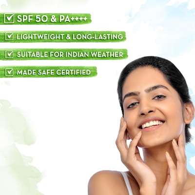 Picture of Mamaearth Ultra Light Sunscreen with Carrot Seed, Turmeric and SPF 50 PA+++  - 80ml