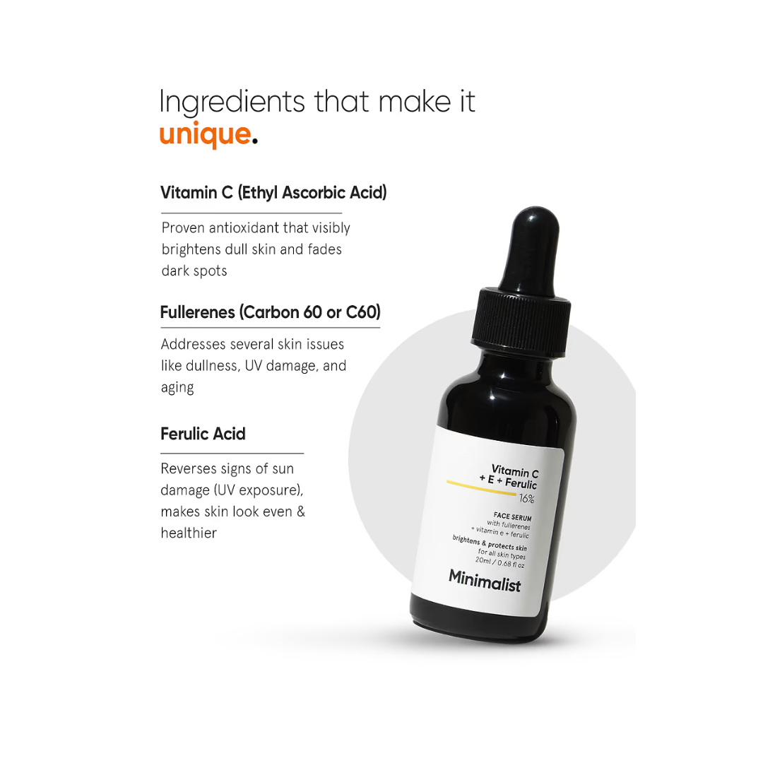 Picture of Minimalist Vitamin C + E + Ferulic 16% Face Serum - 20ml