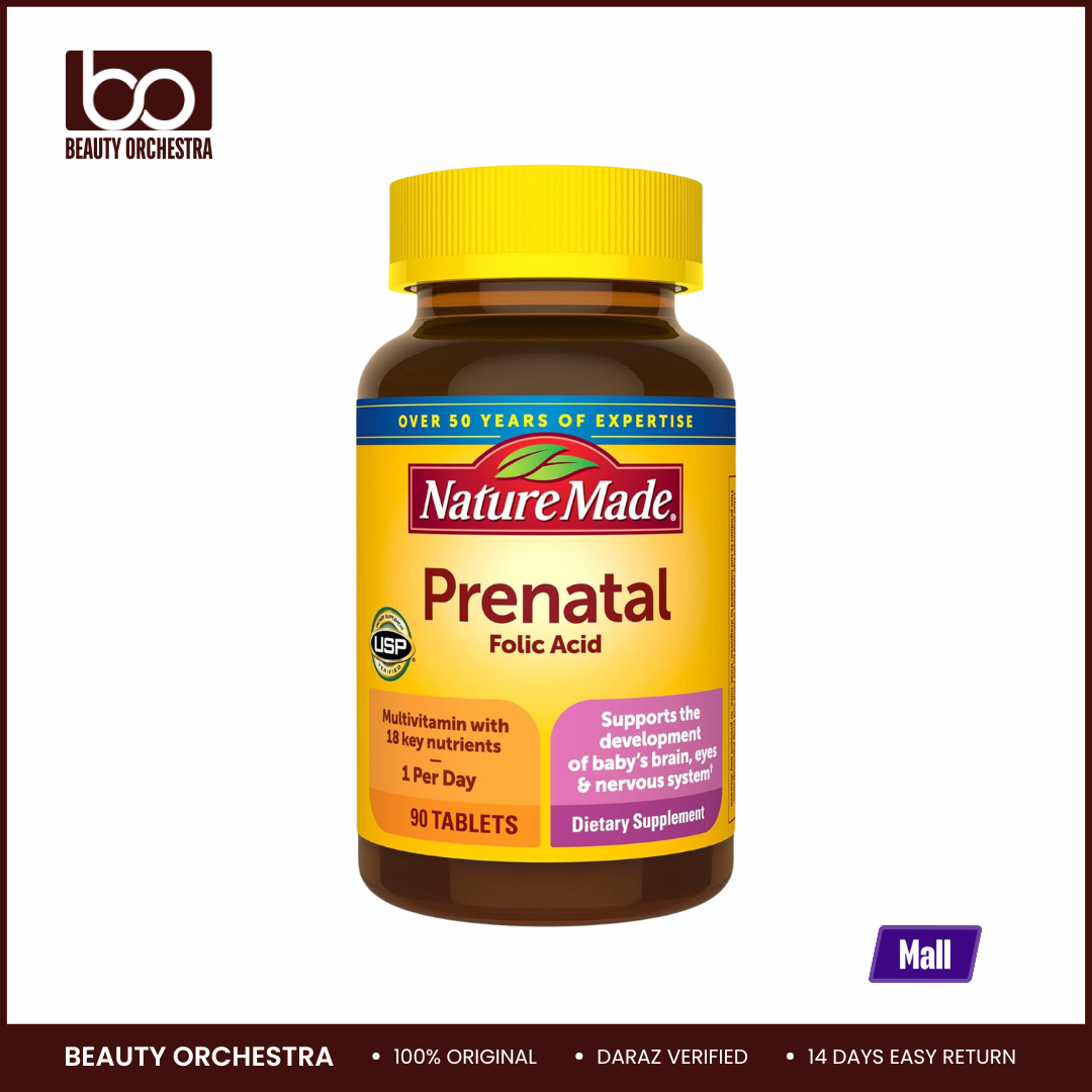 Picture of Nature Made Prenatal Multivitamin with Folic Acid 90 Tablets