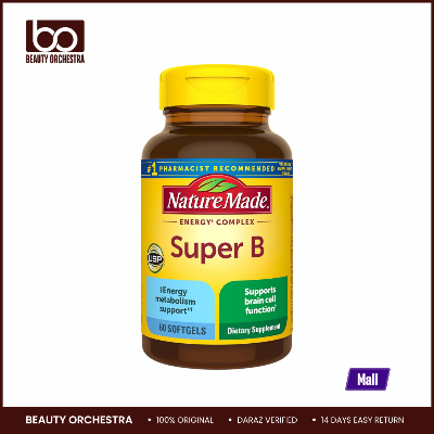 Picture of Nature Made Super B Energy Complex Dietary Supplement for Brain Cell Function Support 60 Softgels