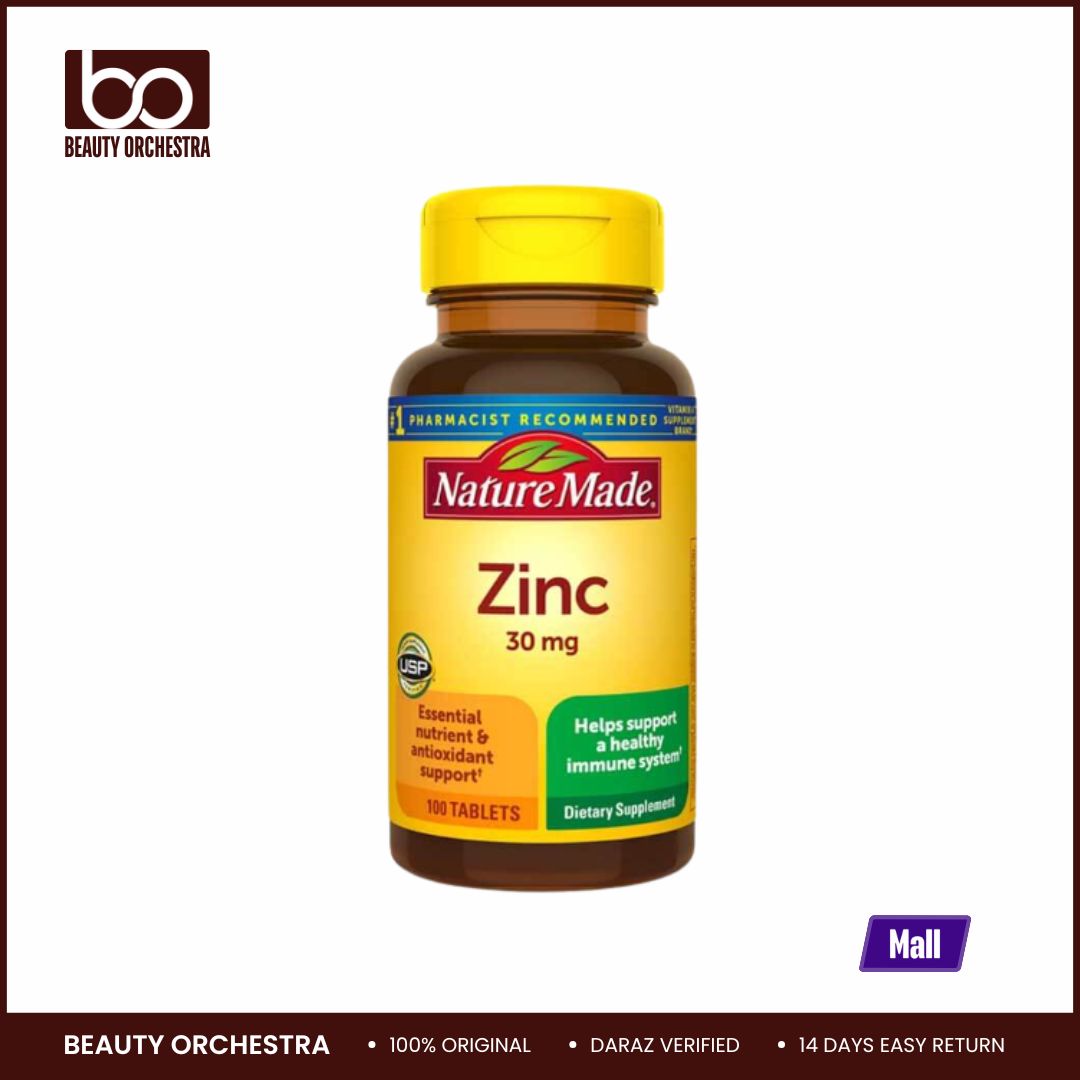 Picture of Nature Made Zinc Supplement 30 Mg per Tablet 100 Tablets in Each Bottle