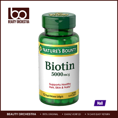 Picture of Nature’s Bounty Biotin 5000 mcg - 72 Softgels