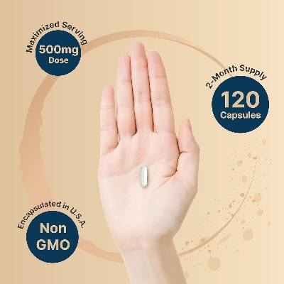 Picture of NatureBell Citicoline Capsule Made with Colineclear 500mg Citicoline Plus 50mg Tyrosine Per Serving 120 Capsules