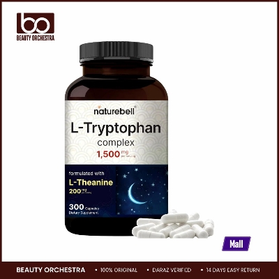 Picture of NatureBell L Tryptophan 1300mg with L Theanine 200mg 300 Capsules