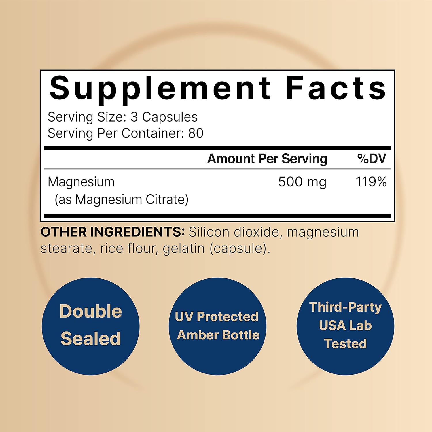 Picture of NatureBell Magnesium Citrate 500mg 240 Capsules