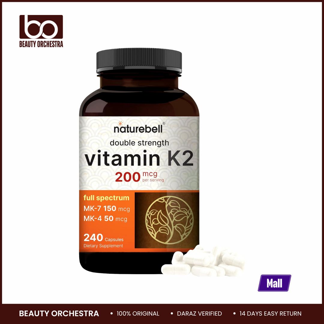 Picture of NatureBell Vitamin K2 Supplement with  Full Spectrum MK-7 & MK-4 200 mcg 240 Capsules