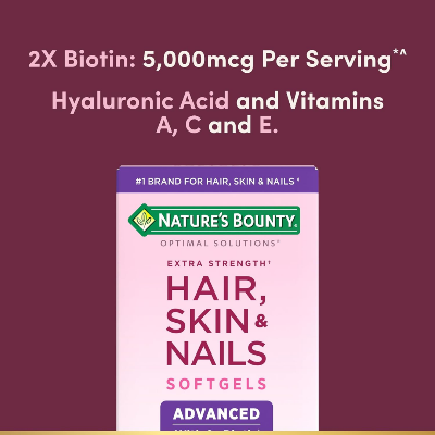 Picture of Nature's Bounty Extra Strength Hair, Skin & Nails 5000 mcg - 150 Softgels