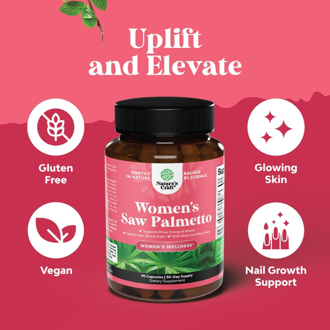 Picture of Nature's Craft Women's Saw Palmetto 500mg - 90 Capsules