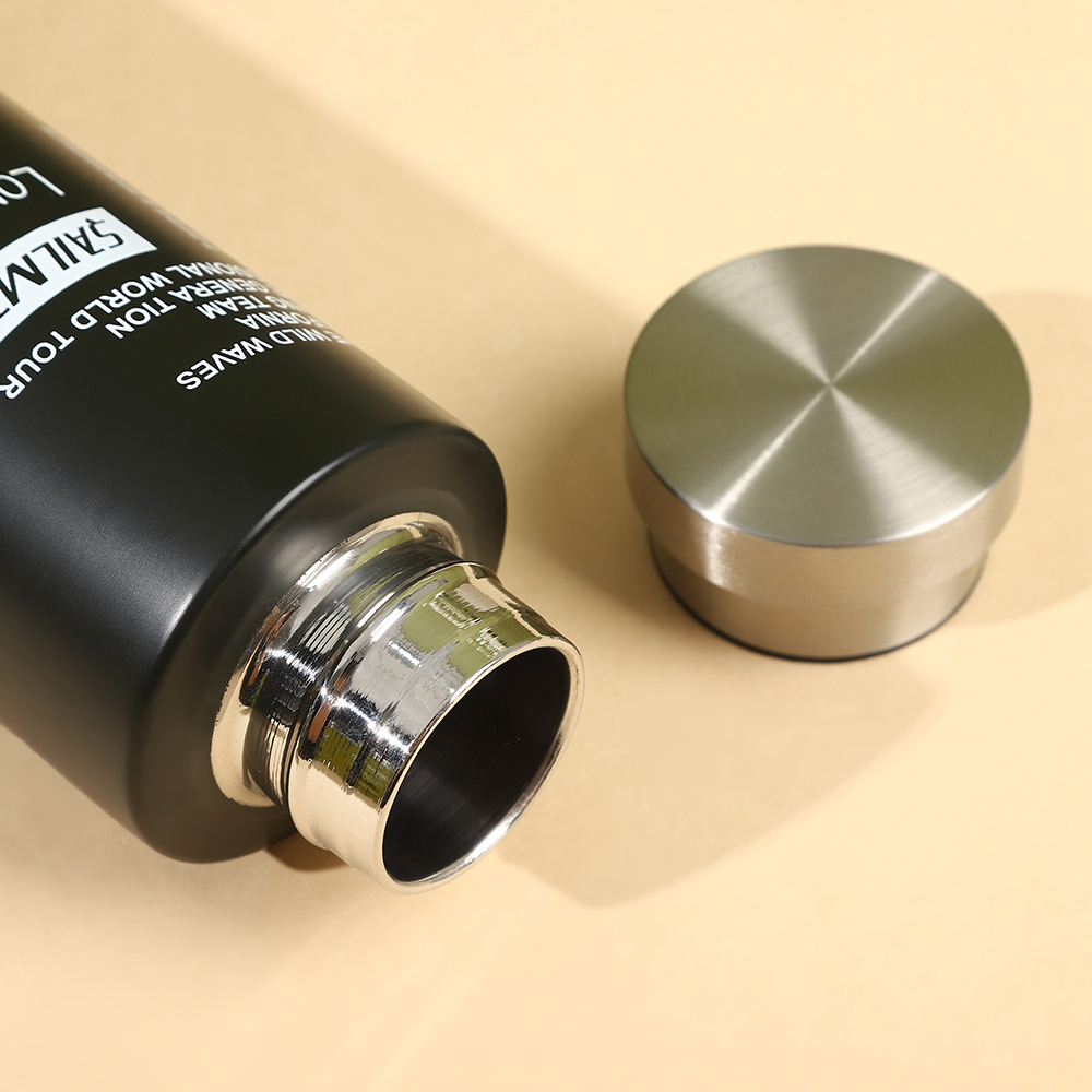 Picture of Sports Water Bottle Sipper 500 ml - Hot and Cold 12 Hours Style Homez Double Wall Vacuum Insulated Stainless Steel Sports Flask BPA Free Thermos Travel