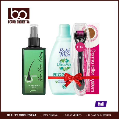 Picture of Neo Hair Lotion With Babi Mild Shampoo and DRS Derma Roller 0.5mm