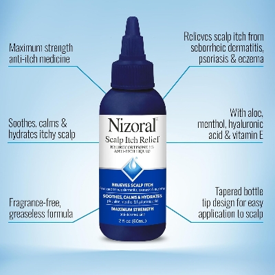 Picture of Nizoral Scalp Itch Relief Hydrocortisone 1% Anti - Itch Liqud - 60 ml
