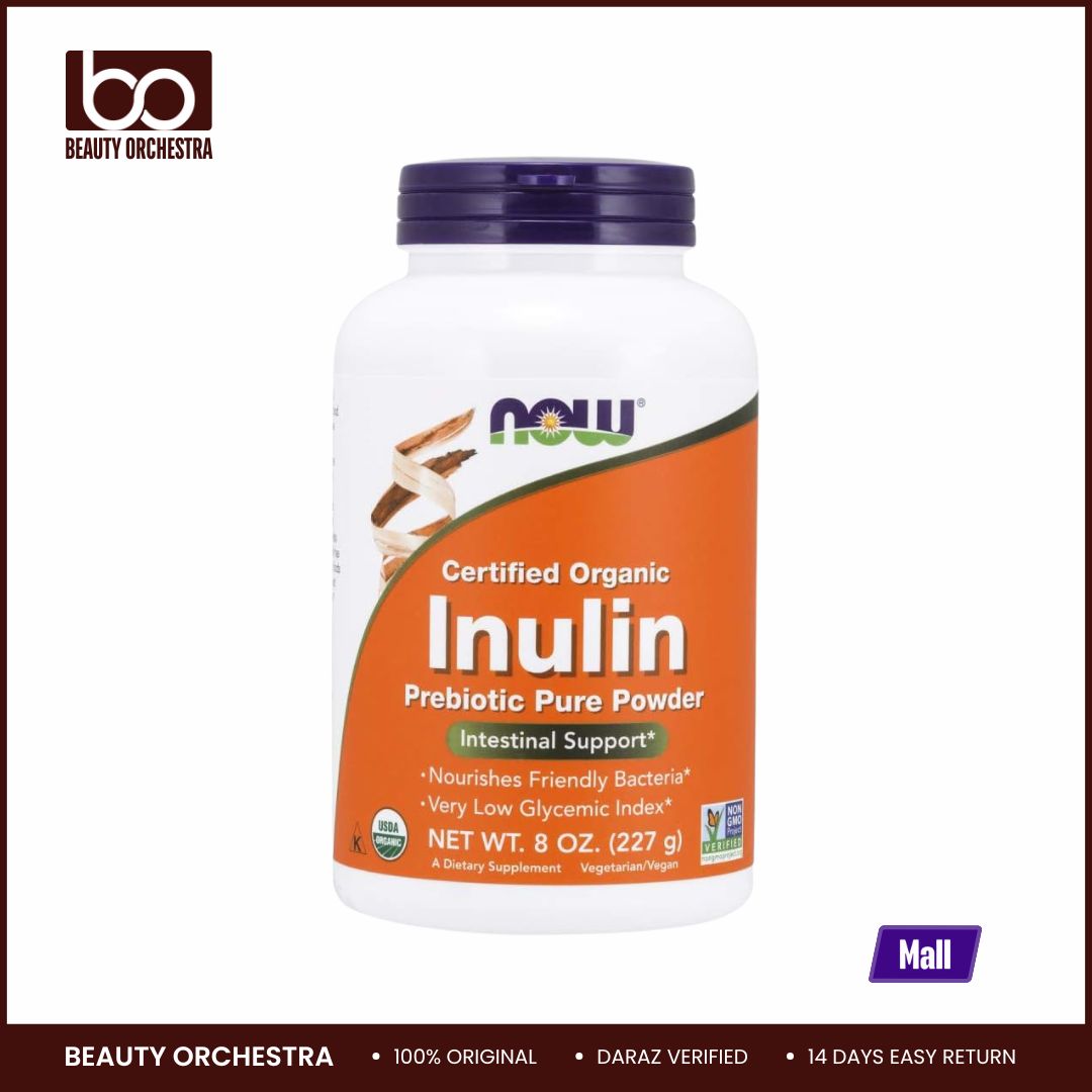 Picture of Now Certified Organic Inulin Powder Prebiotic Pure Powder 227g