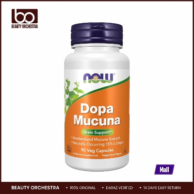 Picture of NOW DOPA Mucuna Standardized Mucuna Extract with Naturally Occurring 15% L-Dopa 90 Veg Capsules