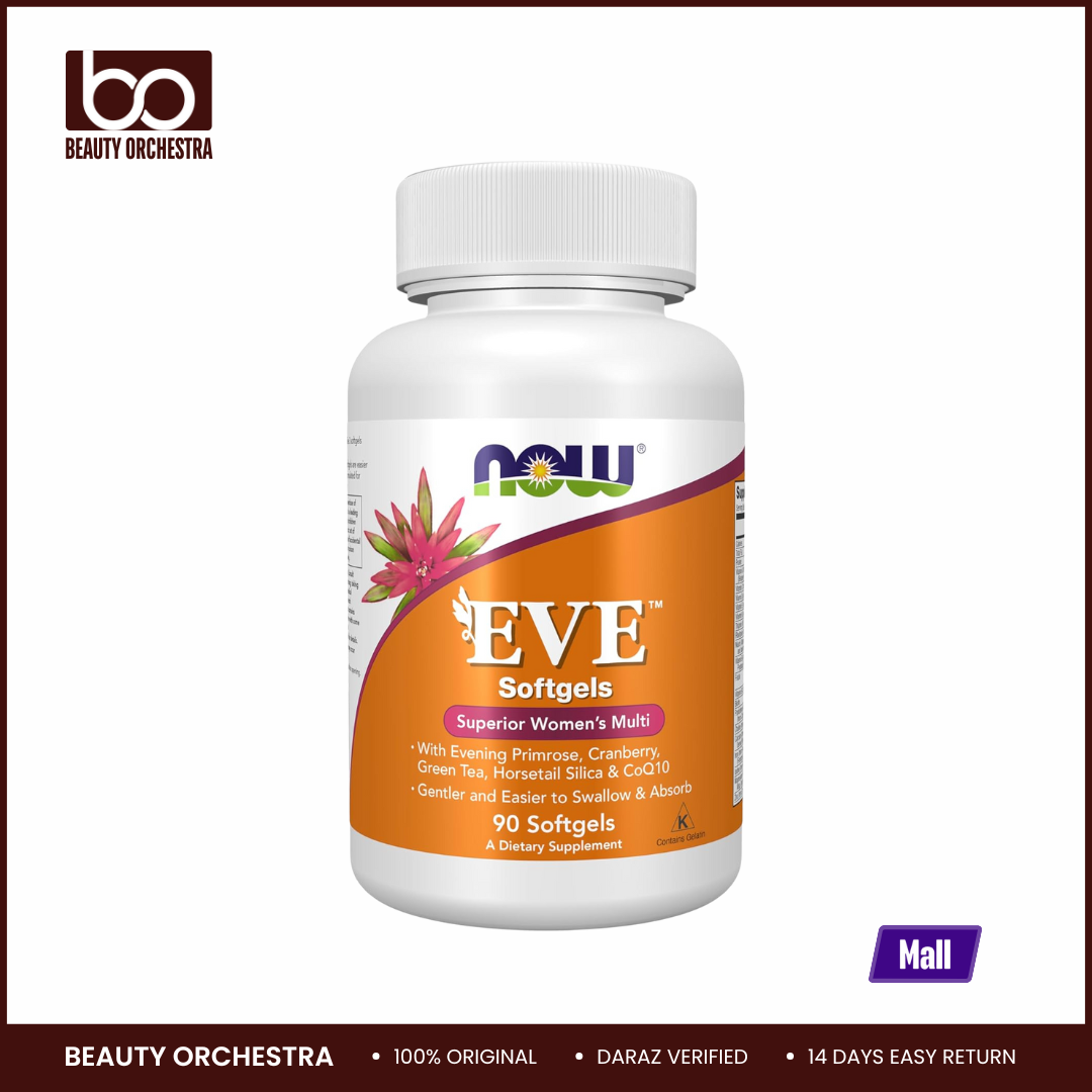 Picture of NOW Eve Women's Multivitamin with Evening Primrose Cranberry Green Tea Horsetail Silica & CoQ10 90 Softgels