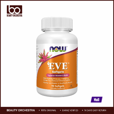Picture of NOW Eve Women's Multivitamin with Evening Primrose Cranberry Green Tea Horsetail Silica & CoQ10 90 Softgels
