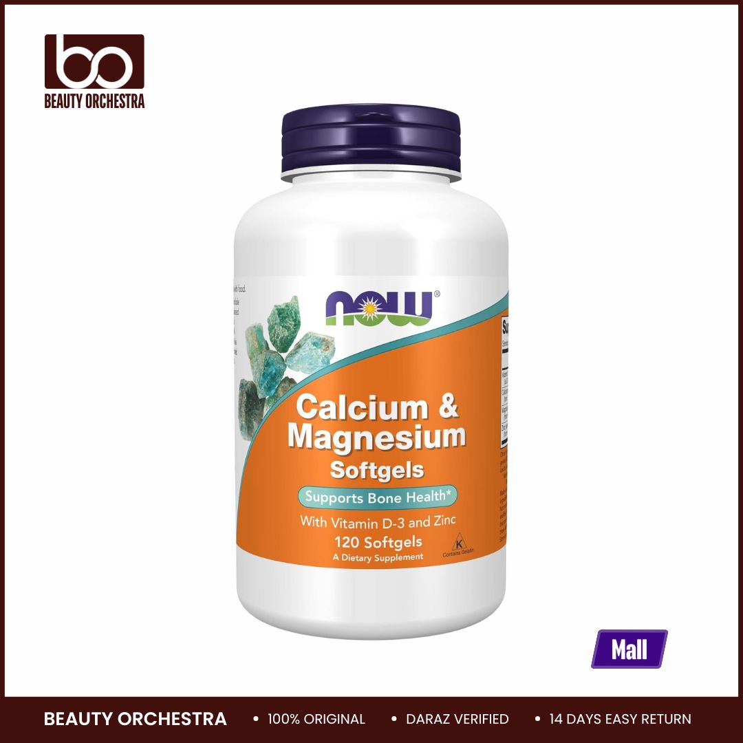 Picture of NOW Foods Supplements Calcium & Magnesium with Vitamin D-3 and Zinc 120 Softgels